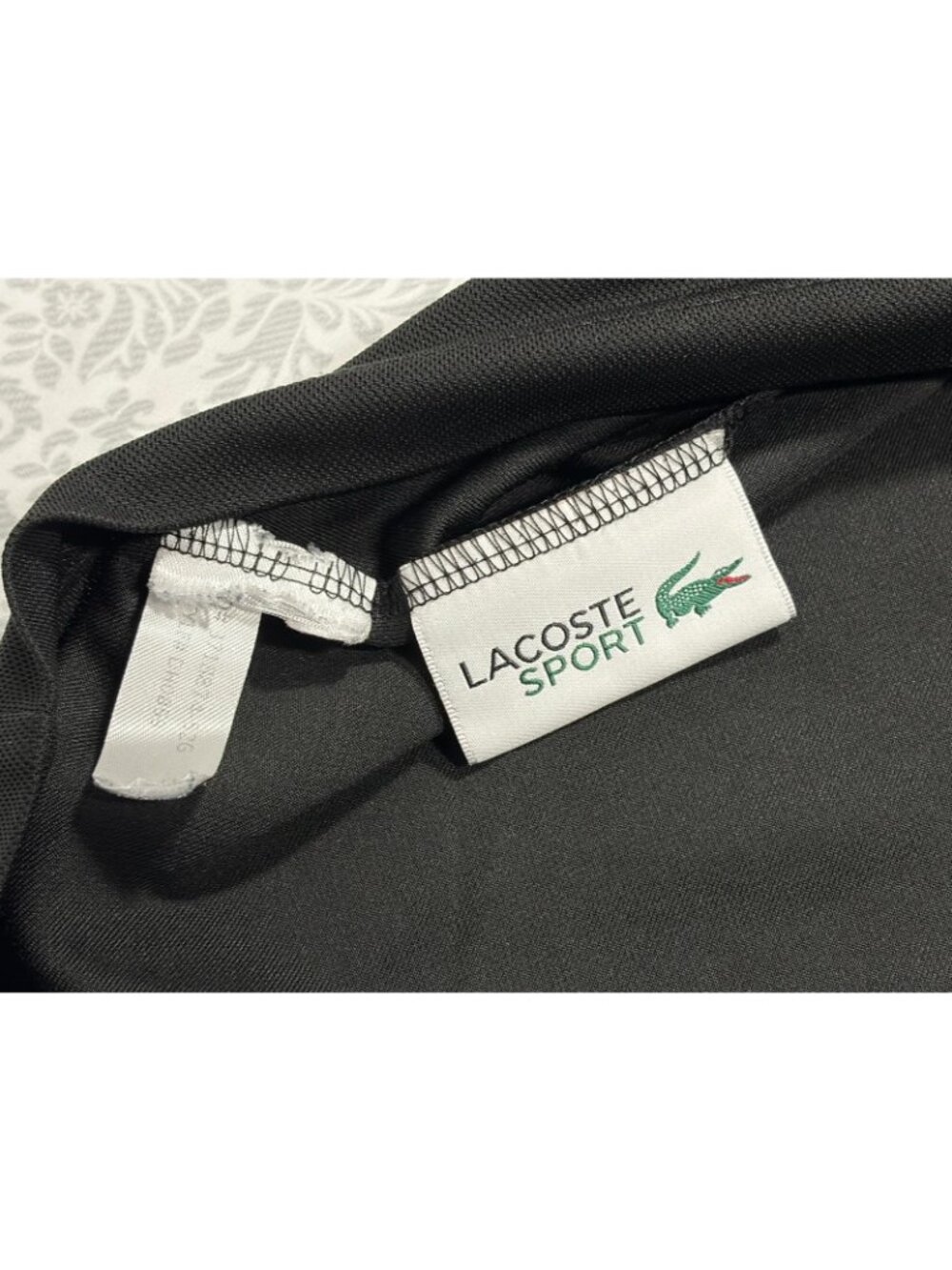 Men’s Lacoste Sport Ultra Dry Polo Shirt Black White Graphic Size 4XL US / FR - Picture 6 of 7